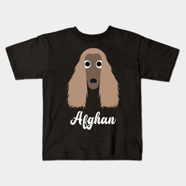 Afghan - Afghan Hound Kids T-Shirt by DoggyStyles